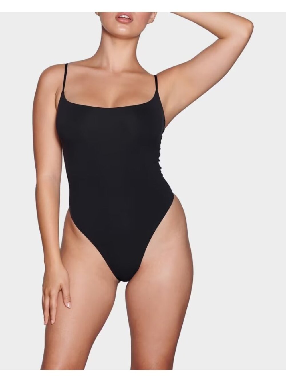 NWT SKIMS FITS EVERYBODY CAMI THONG BODYSUIT ONYX - SMALL